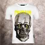 hommes philipp plein t shirt cotton dollar eyes skull sale